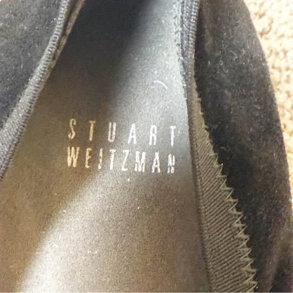 Stuart Weitzman Women’s Bowends Black Suede Pumps Heels Size 9.5 - Picture 5 of 9